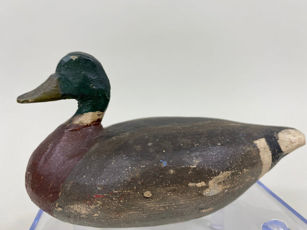 Perry Wilcoxen Miniature Mallard Drake, Circa 1920's, All Original (#1940)