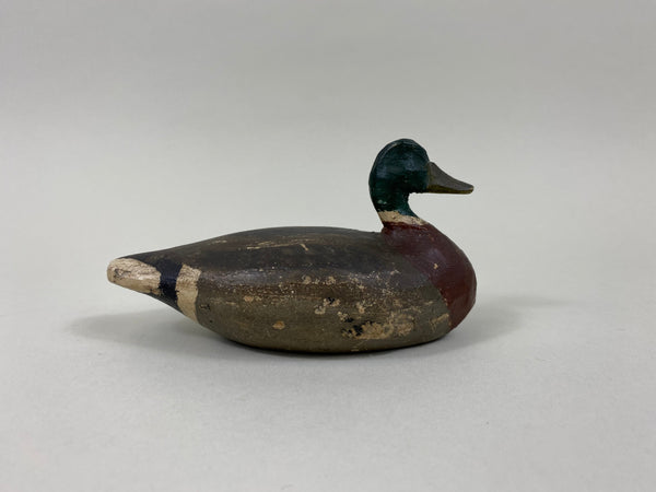 Perry Wilcoxen Miniature Mallard Drake, Circa 1920's, All Original (#1940)