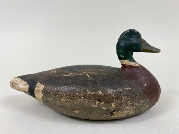Perry Wilcoxen Miniature Mallard Drake, Circa 1920's, All Original (#1940)