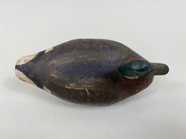 Perry Wilcoxen Miniature Mallard Drake, Circa 1920's, All Original (#1940)