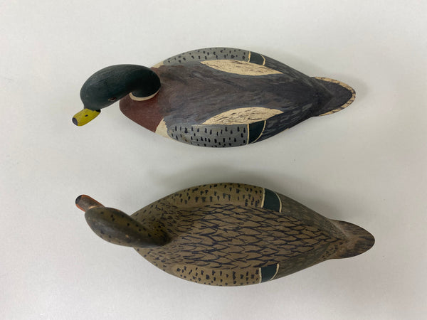 Quarter Size Pair Wilfred Bush Mallards (#2130)