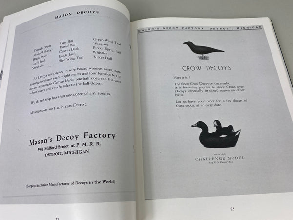 2 Books- Factory Decoys of Mason, Stevens, Dodge, and Peterson by Delph & George Boyd The Shorebird Decoy An American Folk Art