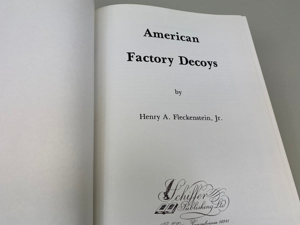 2- Books Shore Bird Decoys, & American Factory Decoys- Fleckenstein