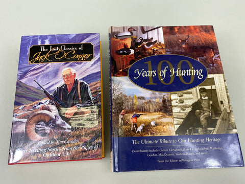 2 Hard Cover Books- 100 Years of Hunting, and The Lost Classics of Jack O'Connor
