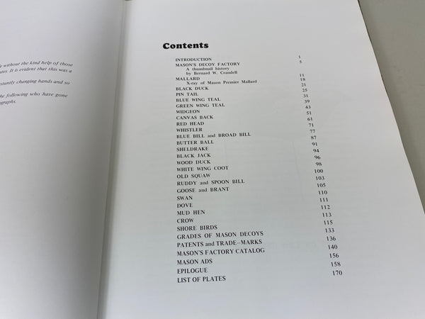 2 Factory Decoy Books- Mason Decoys; and Factory Decoys of Mason, Stevens, Dodge, and Peterson