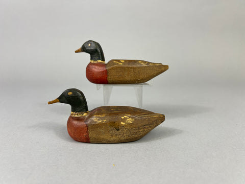 2 Folky Midwest Mini Mallard Drakes (#4874)