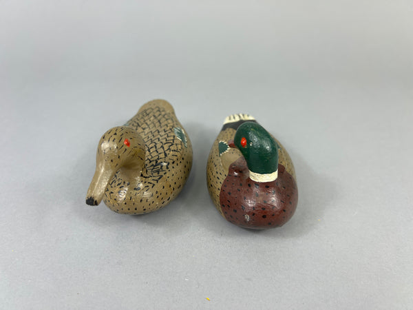 Pair of Miniature Mallards by Unknown Carver (#4840)