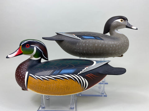 Frederick "Rick" Brown Pair Wood Ducks Full Size (#3829)
