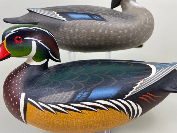 Frederick "Rick" Brown Pair Wood Ducks Full Size (#3829)