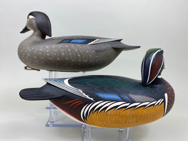 Frederick "Rick" Brown Pair Wood Ducks Full Size (#3829)