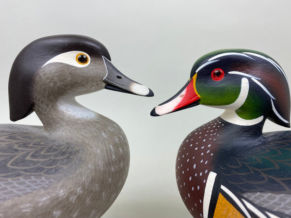 Frederick "Rick" Brown Pair Wood Ducks Full Size (#3829)