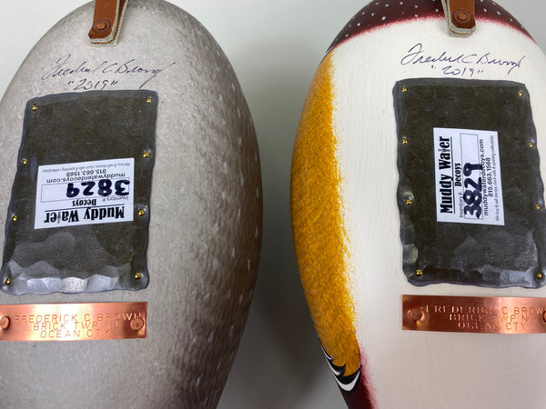 Frederick "Rick" Brown Pair Wood Ducks Full Size (#3829)
