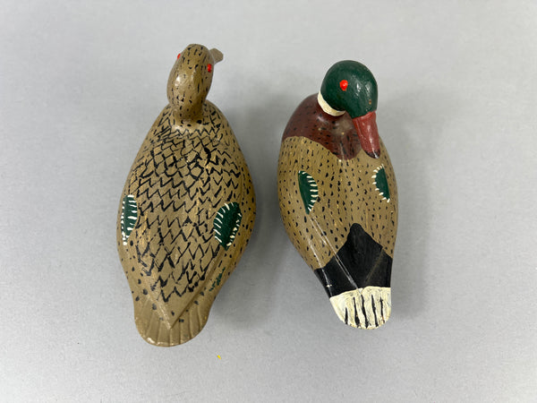 Pair of Miniature Mallards by Unknown Carver (#4840)