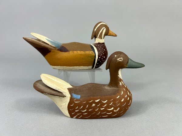 Unknown Pair of Miniature Wood Ducks (#3872)