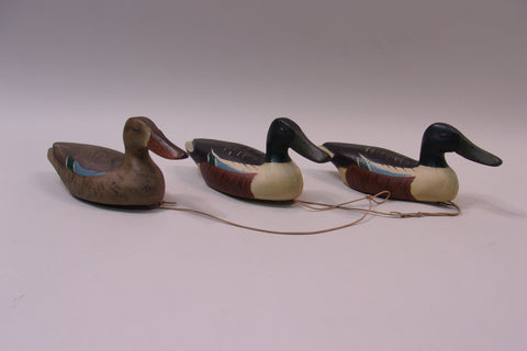 String of 3 Third Size Shovelers, Ron Koch (#5172)