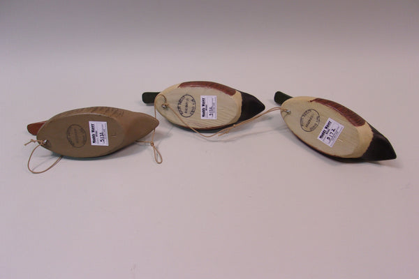 String of 3 Third Size Shovelers, Ron Koch (#5172)