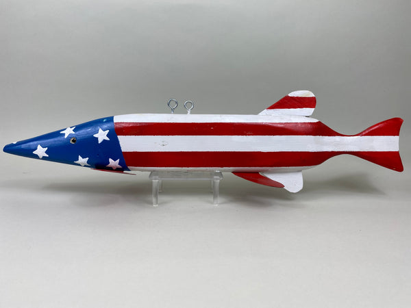 Large Fish Spearing Decoy with Patriotic Paint (#5974)
