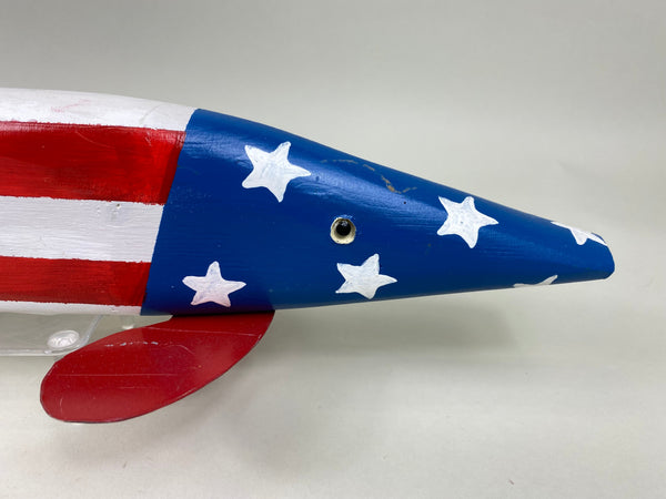 Large Fish Spearing Decoy with Patriotic Paint (#5974)