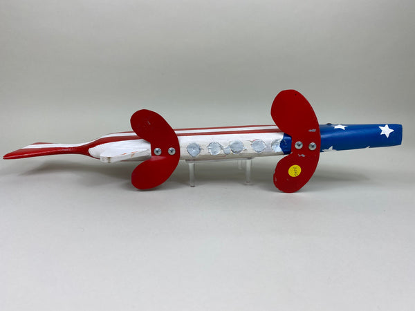 Large Fish Spearing Decoy with Patriotic Paint (#5974)