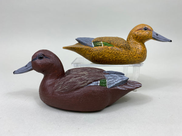 Half Size Cinnamon Teal Pair by Wendell Sheerman (#6014)