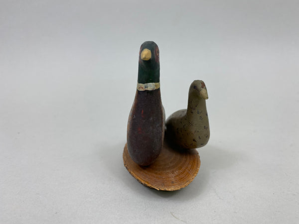 Pair of Miniature Pheasants on Wood Base (#6151)