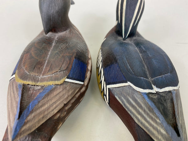Deserf Pair of Half Size Wood Ducks (#6325)