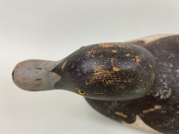 Mason Glass Eyes Redhead Hen, Original Paint, Circa 1920's (#6379)