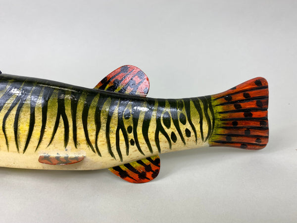 Al Nelson Muskie Eating a Perch Fish Spearing Decoy (#6417)