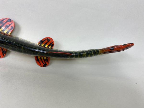 Al Nelson Muskie Eating a Perch Fish Spearing Decoy (#6417)