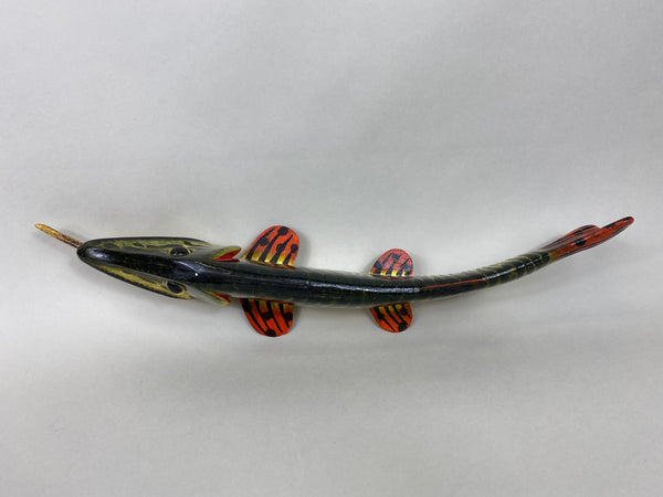 Al Nelson Muskie Eating a Perch Fish Spearing Decoy (#6417)