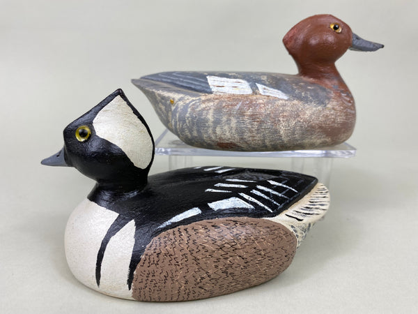 Wendell Sheerman Pair Miniature Hooded Mergansers (#6429)