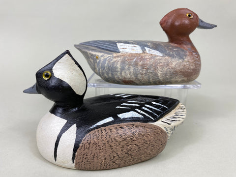 Wendell Sheerman Pair Miniature Hooded Mergansers (#6429)