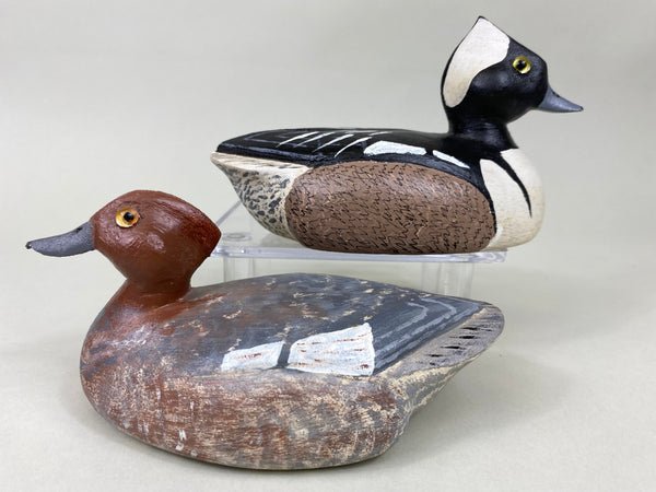 Wendell Sheerman Pair Miniature Hooded Mergansers (#6429)