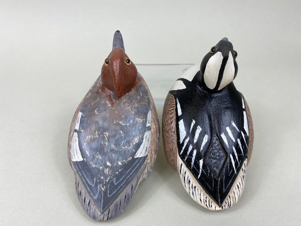 Wendell Sheerman Pair Miniature Hooded Mergansers (#6429)