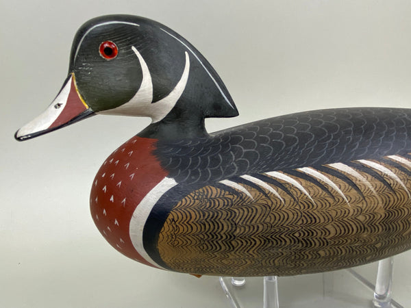 George Strunk Wood Duck Drake, Branded (#6605)