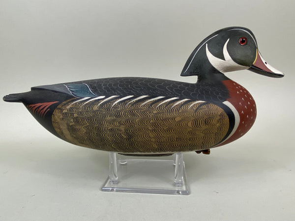 George Strunk Wood Duck Drake, Branded (#6605)