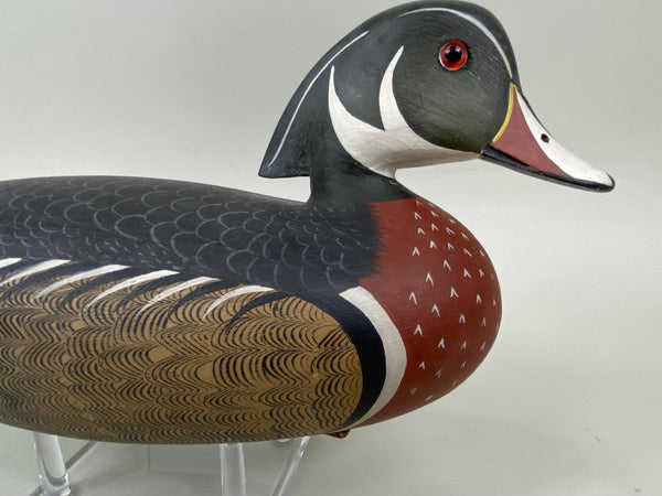 George Strunk Wood Duck Drake, Branded (#6605)