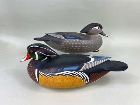 Frederick Brown Pair- Full Size Wood Ducks (#6738)