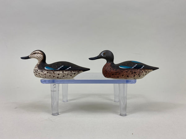 Ray Schalk Miniature Pair Mason Style Blue Wing Teal (#6787)