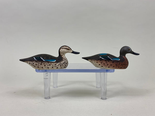 Ray Schalk Miniature Pair Mason Style Blue Wing Teal (#6787)