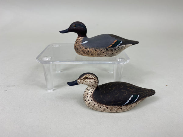 Ray Schalk Miniature Green Wing Teal Pair (#6788)