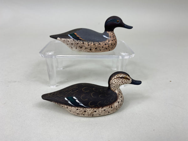 Ray Schalk Miniature Green Wing Teal Pair (#6788)