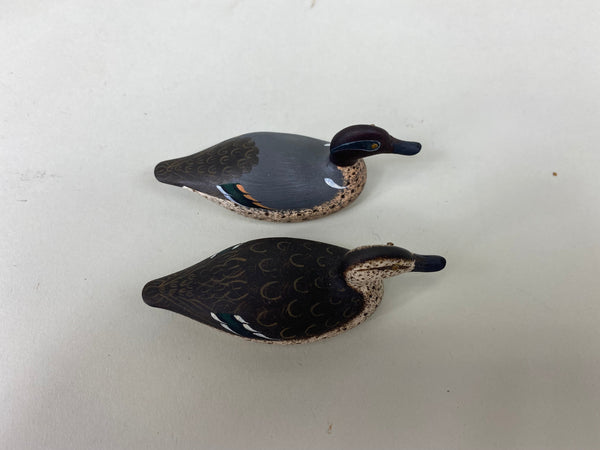 Ray Schalk Miniature Green Wing Teal Pair (#6788)