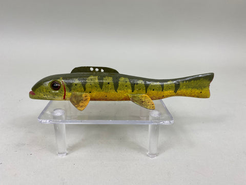 Oscar Petersen Style Perch Fish Spearing Decoy (#6877)