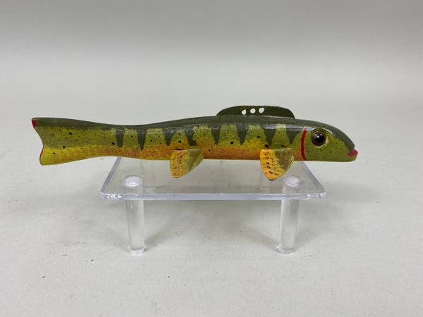 Oscar Petersen Style Perch Fish Spearing Decoy (#6877)
