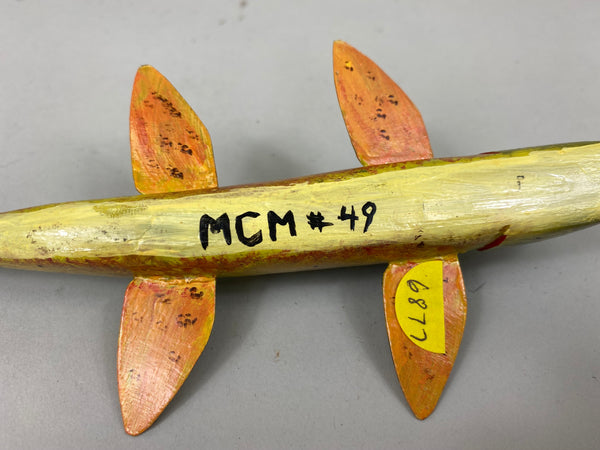 Oscar Petersen Style Perch Fish Spearing Decoy (#6877)