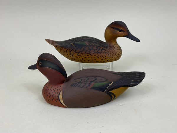 Pair of William Cranmer Green Wing Teal Third Size (#6989)
