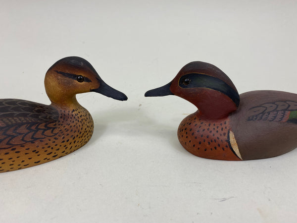 Pair of William Cranmer Green Wing Teal Third Size (#6989)