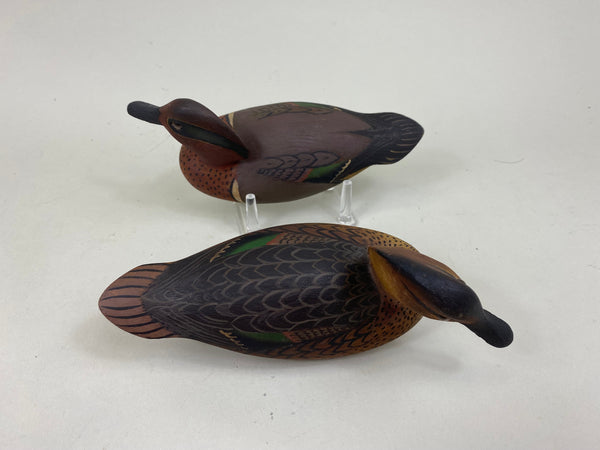 Pair of William Cranmer Green Wing Teal Third Size (#6989)