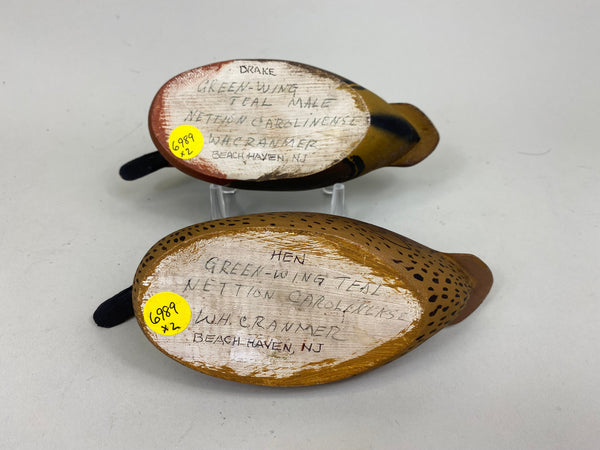 Pair of William Cranmer Green Wing Teal Third Size (#6989)